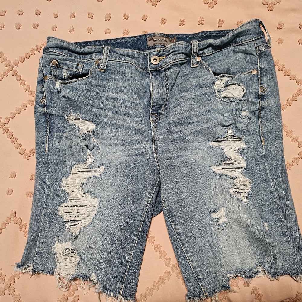Torrid Blue Bermuda Shorts